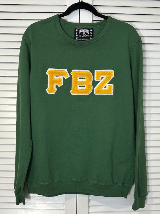 Flatbush Zombies Other - Flatbush Zombies Medium FBZ Green Collegiate Sweatshirt with Rose Graphic‎